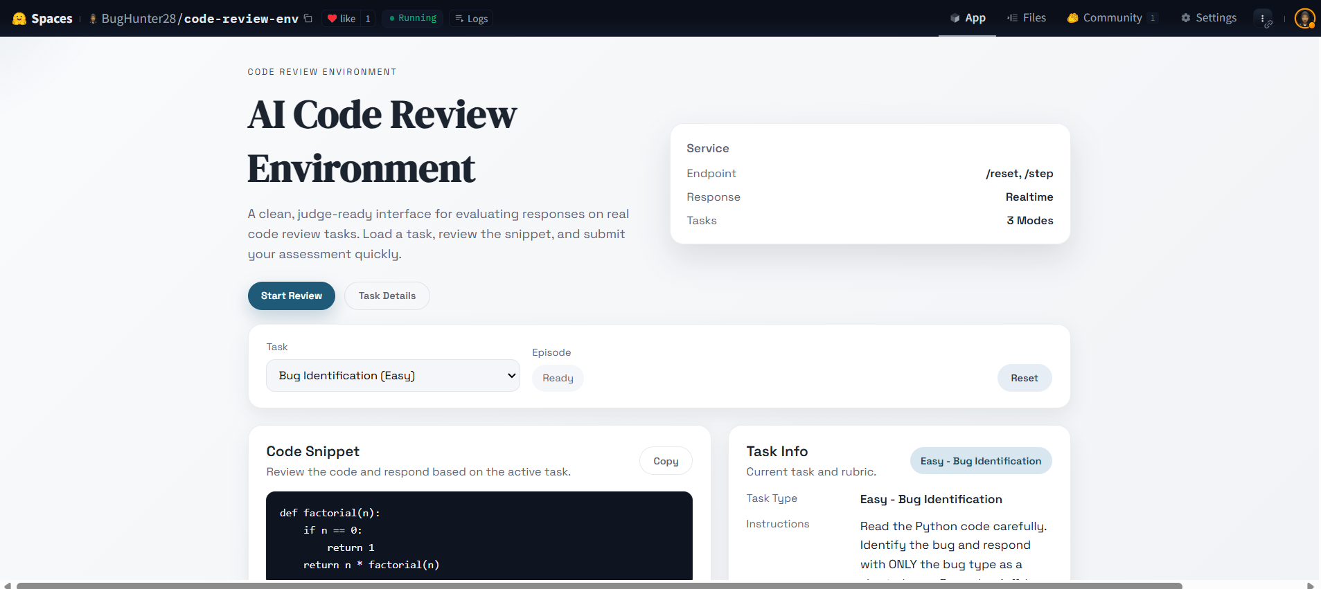 Code Review Env