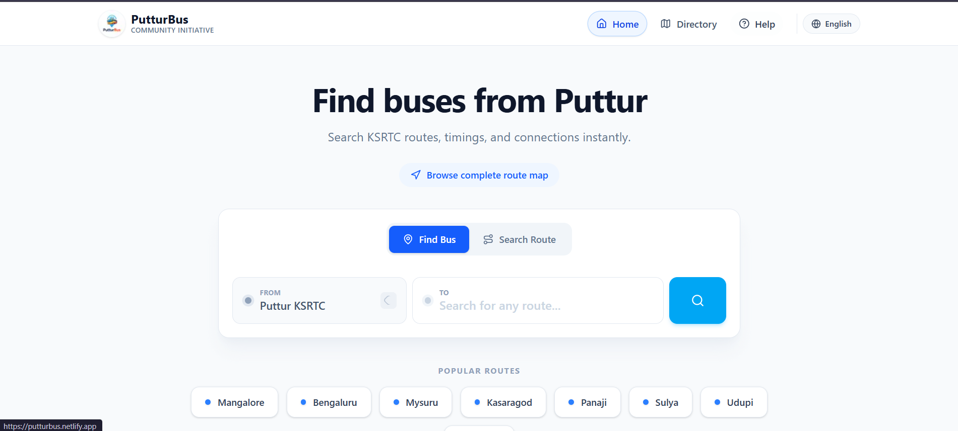 Puttur Bus