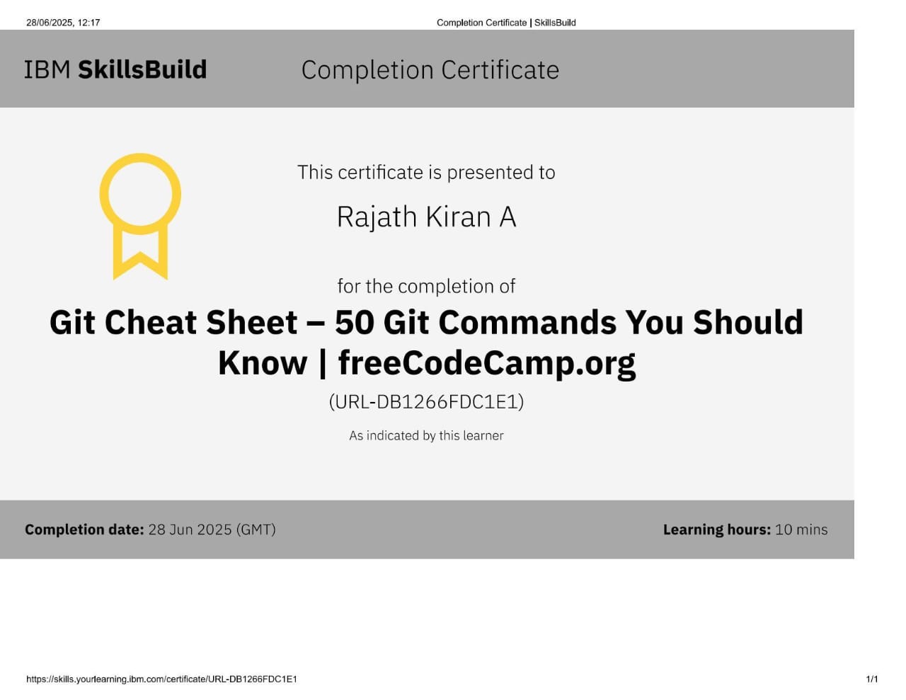 Certificate 2